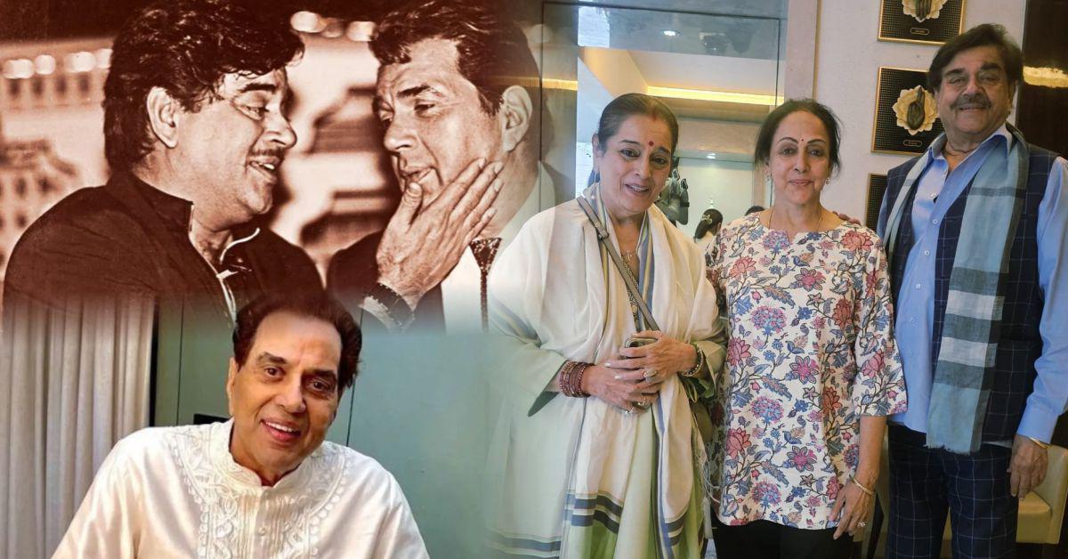 शत्रुघ्न सिन्हा ने लिया धर्मेंद्र का हाल, पत्नी संग पहुंचे हेमा मालिनी से मिलने   