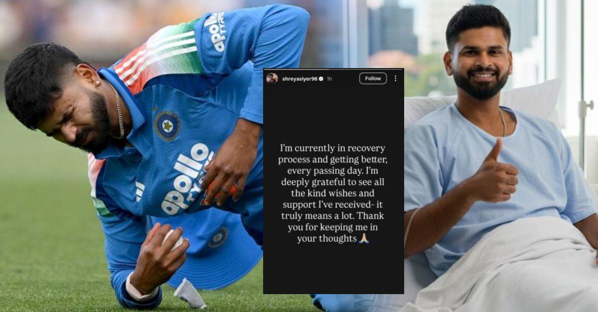 श्रेयस अय्यर की सेहत में सुधार, बोले – हर दिन बेहतर महसूस कर रहा हूं   